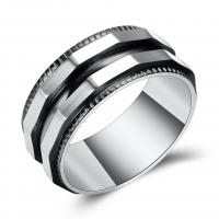 roestvrij staal Maar vinger ring, plated, verschillende grootte voor keus & voor de mens, meer kleuren voor de keuze, 8mm, Verkocht door PC