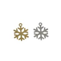 Stainless Steel Pendants Snowflake plated Approx 1.2mm Sold By Bag