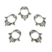 Zinc Alloy Hollow Beads Hamsa antique silver color plated nickel lead & cadmium free Approx 1mm Approx Sold By KG