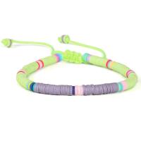 Polymer Clay Armband, Verstelbare & mode sieraden & voor vrouw, meer kleuren voor de keuze, 280mm, Verkocht door Strand