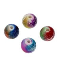 Harz Schmuckperlen, rund, gemischte Farben, 20mm, Bohrung:ca. 2.5mm, ca. 110PCs/Tasche, verkauft von Tasche