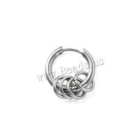 Stainless Steel Huggie Hoop Earring 316L Stainless Steel fashion jewelry & Unisex original color 17.5mm 8mm Sold By Lot