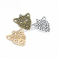 Zinc Alloy Animal Pendants Leopard plated hollow nickel lead & cadmium free Approx 2mm Sold By Bag