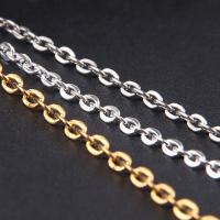 Jern smykker kæde, forgyldt, forskellig størrelse for valg & oval kæde, flere farver til valg, nikkel, bly & cadmium fri, 100m/Lot, Solgt af Lot