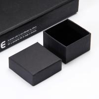 plástico ABS caja para regalo, Cuadrado, diferentes estilos para la opción, Negro, 10PCs/Grupo, Vendido por Grupo