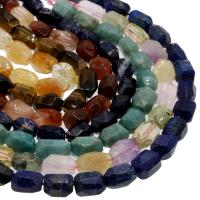 Gemstone Smycken Pärlor, Ädelsten, olika material för val & fasetterad, 20x13x13mm, Hål:Ca 1mm, Såld Per Ca 14.9 inch Strand