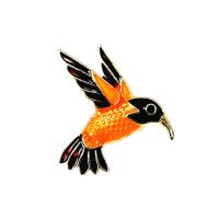 Zinc Alloy Brooches Bird gold color plated for woman & enamel nickel lead & cadmium free Sold By PC