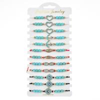 Friendship Bracelet Zinc Alloy with Turquoise handmade Unisex nickel lead & cadmium free Length Approx 7 Inch Sold By Set