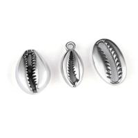Zinc Alloy Jewelry Findings Shell platinum color plated nickel lead & cadmium free Sold By Lot