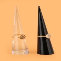 Økologisk Glass Ring Display, Akryl, Konisk, forskellige stilarter for valg, 25*68mm, 10pc'er/Lot, Solgt af Lot