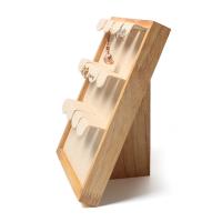 Dřevo Náušnice zobrazení, s Mikrovlákno PU, Udržitelné, více barev na výběr, 205*23*190mm, Prodáno By PC
