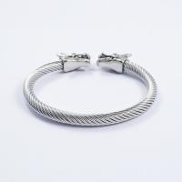 Stainless Steel Cuff Bangle plated punk style & Unisex 24cm Sold By Strand