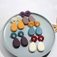 Acetaatblad Drop Earring, mode sieraden & voor vrouw, meer kleuren voor de keuze, 63*23mm, 5paren/Bag, Verkocht door Bag