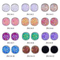 Titanium Steel Stud Earring with Resin Korean style & for woman 12mm 14mm Sold By Bag