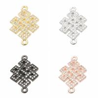 Cubic Zirconia Micro Pave Brass Connector plated micro pave cubic zirconia & 1/1 loop nickel lead & cadmium free Approx 1mm Sold By PC