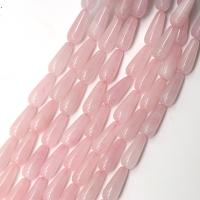 Natürliche Rosenquarz Perlen, poliert, DIY, Rosa, 8x20mm, ca. 19PCs/Strang, verkauft per ca. 15 ZollInch Strang