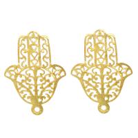 Fashion Iron Pendants Hamsa gold color plated hollow nickel lead & cadmium free Approx 2.8mm Sold By Bag