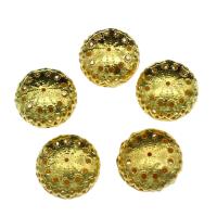 Iron Jewelry Beads gold color plated hollow nickel lead & cadmium free Approx 1.3mm Sold By Bag