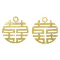 Fashion Iron Pendants gold color plated hollow nickel lead & cadmium free Approx 2.7mm Sold By Bag