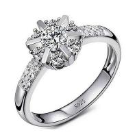 Circón cúbico anillo de latón, metal, chapado en color de plata, diverso tamaño para la opción & para mujer, Vendido por UD