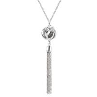 Zinc Alloy Fringe Necklace with 5cm extender chain platinum color plated oval chain & for woman nickel lead & cadmium free 20mm 75mm Approx 2mm Sold Per Approx 27.5 Inch Strand