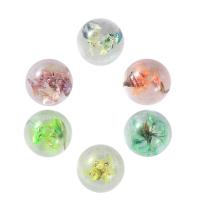 Transparente Acryl-Perlen, Acryl, innen Blume, frei von Nickel, Blei & Kadmium, 18*15mm, 50PCs/Tasche, verkauft von Tasche