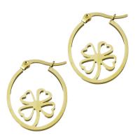 Stainless Steel Lever Back Earring gold color plated fashion jewelry & for woman Sold By Pair