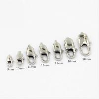 Stainless Steel Lobster Claw Clasp hand polished double-sided DIY original color Sold By Bag