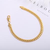 Brass Bracelet plated vintage & fashion jewelry & Unisex 200mm Length 8 Inch Sold By Bag