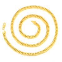 Brass Necklace gold color plated Unisex nickel lead & cadmium free Length 7.5 Inch Sold By Bag