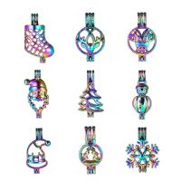 Tibetan Style Christmas Decoration Ornaments, plated, can open and put into something & Christmas Design & cute & different styles for choice & for woman, nickel, lead & cadmium free, 16*32mm, 13*33mm, 5PCs/Bag, Sold By Bag