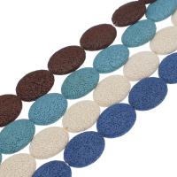 Perles de lave naturelle, lave volcanique, plus de couleurs à choisir, 33x26x9mm, Trou:Environ 1mm, 11PC/brin, Vendu par Environ 14.9 pouce brin