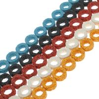 Naturliga Lava Pärlor, Donut, fler färger för val, 19*8mm, Hål:Ca 1mm, 19PC/Strand, Såld Per Ca 14.9 inch Strand