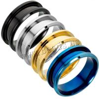 Roestvrij staal Finger Ring, plated, mode sieraden & uniseks & verschillende grootte voor keus, meer kleuren voor de keuze, Verkocht door PC