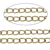 Aluminijske Lanci, Aluminijum, zlatna boja pozlaćen, twist ovalni lanac, nikal, olovo i kadmij besplatno, 23x16x2.80mm, 100m/Torba, Prodano By Torba