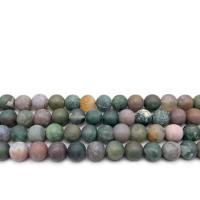 Prirodni indijski ahat perle, Indijski Agate, Krug, različite veličine za izbor & mat, Rupa:Približno 1mm, Prodano Per Približno 14.9 inčni Strand