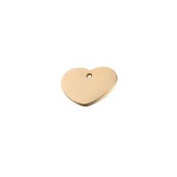 Stainless Steel Heart Pendants polished golden Approx 1.8mm Sold By Lot