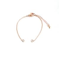 Stainless Steel Bracelet Finding with 4cm extender chain vintage & fashion jewelry & DIY & oval chain 1.5mm Length Approx 5.52 Inch Sold By Bag