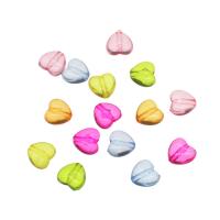 Transparent akryl perler, Heart, mode smykker & du kan DIY, blandede farver, 10.50x10x5.50mm, Hole:Ca. 1.5mm, Ca. 1250pc'er/Bag, Solgt af Bag