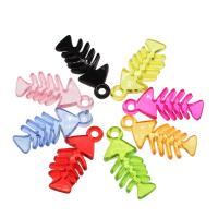 Acrylic Pendants Fish Bone fashion jewelry & DIY mixed colors Approx 2.5mm Approx Sold By Bag