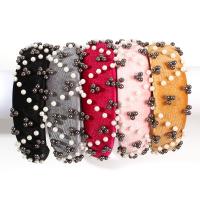 Hair Bands Corduroy with ABS Plastic Pearl fashion jewelry & for woman Sold By PC