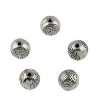 Zinc Alloy Jewelry Beads Round antique silver color plated DIY Approx 1.6mm Approx Sold By Bag