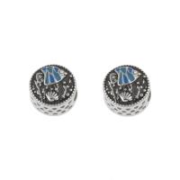 Stainless Steel European Beads 316L Stainless Steel enamel & with rhinestone blue Sold By Bag