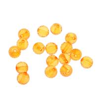 Transparent akryl perler, Runde, du kan DIY, appelsin, 10mm, Hole:Ca. 1mm, Ca. 1100pc'er/Bag, Solgt af Bag