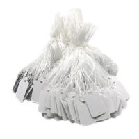 Étiquette prix pour bijoux, papier, rectangle, blanc, 23x13mm, 500PC/sac, Vendu par sac