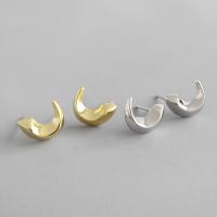 925 Sterling Silver Stud Earrings sterling silver post pin plated Korean style & for woman Sold By Lot
