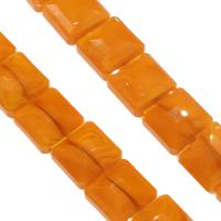 Fashion Glass Beads Square fashion jewelry & DIY & faceted orange Approx 1mm Sold By Strand