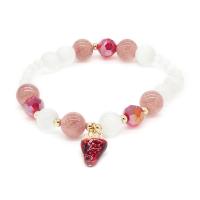 Strawberry Quartz Bracelet with Natural Stone & Cats Eye & Crystal fashion jewelry & for woman 5.5cm Sold By PC