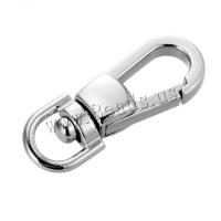 Zinc Alloy Key Clasp durable silver color nickel lead & cadmium free Sold By Lot