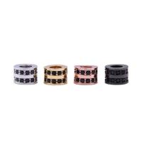 Kubisk Zirconia Micro Pave Messing Perler, Micro Pave cubic zirconia, flere farver til valg, nikkel, bly & cadmium fri, 4pc'er/Lot, Solgt af Lot
